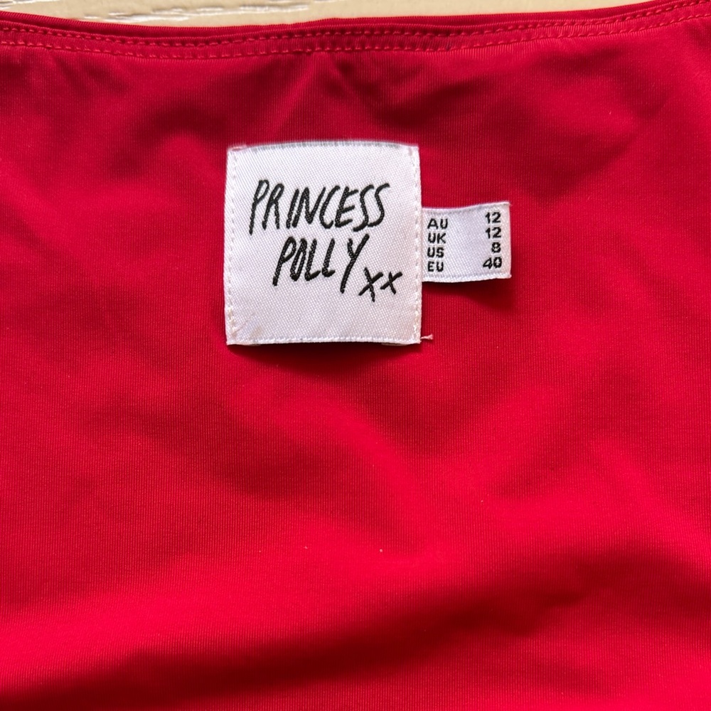 Princess Polly Back in Time Red Tank Top - Picture 2 of 3